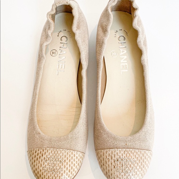 CHANEL Shoes - Authentic CHANEL Tan/Nude Ballet Flats